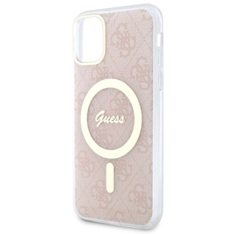 Etui Guess 4G MagSafe na iPhone 11 - różowe Guess