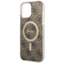 Etui Guess 4G MagSafe na iPhone 13 Pro Max - brązowe Guess