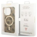 Etui Guess 4G MagSafe na iPhone 13 Pro / iPhone 13 - brązowe Guess