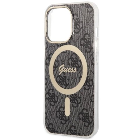 Etui Guess 4G MagSafe na iPhone 13 Pro / iPhone 13 - czarne Guess