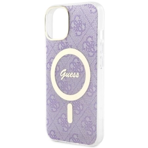Etui Guess 4G MagSafe na iPhone 14 Plus - purpurowe Guess