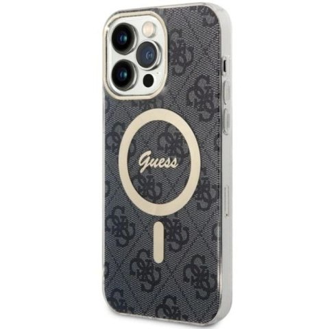 Etui Guess 4G MagSafe na iPhone 14 Pro Max - czarne Guess
