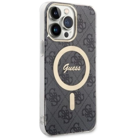 Etui Guess 4G MagSafe na iPhone 14 Pro Max - czarne Guess