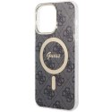 Etui Guess 4G MagSafe na iPhone 14 Pro Max - czarne Guess