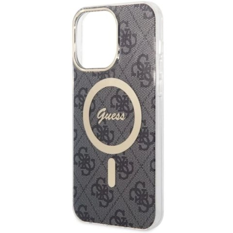 Etui Guess 4G MagSafe na iPhone 14 Pro Max - czarne Guess