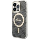 Etui Guess 4G MagSafe na iPhone 14 Pro - czarne Guess