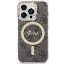 Etui Guess 4G MagSafe na iPhone 14 Pro - czarne Guess
