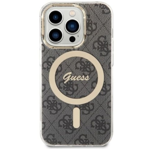 Etui Guess 4G MagSafe na iPhone 14 Pro - czarne Guess