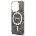 Etui Guess 4G MagSafe na iPhone 14 Pro - czarne Guess