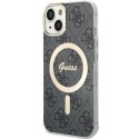 Etui Guess 4G MagSafe na iPhone 14 - czarne Guess