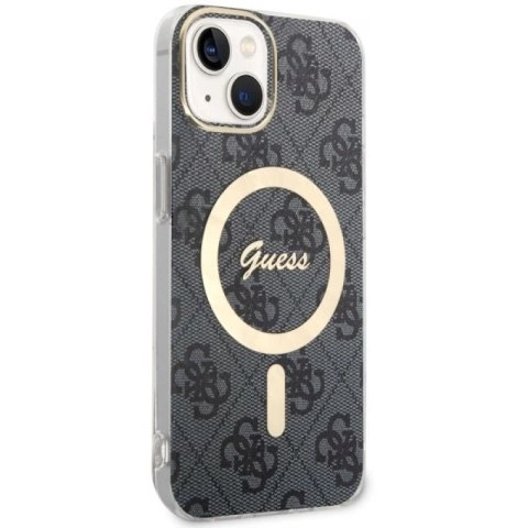 Etui Guess 4G MagSafe na iPhone 14 - czarne Guess