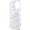 Etui Guess Flower MagSafe na iPhone 14 Pro - przezroczyste Guess