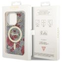 Etui Guess Flower MagSafe na iPhone 14 Pro - zielone Guess