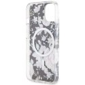 Etui Guess Flower MagSafe na iPhone 14 - czarne Guess