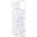 Etui Guess Flower MagSafe na iPhone 14 - przezroczyste Guess