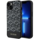 Etui Guess GCube Stripes MagSafe na iPhone 14 Plus - czarne Guess