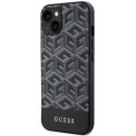 Etui Guess GCube Stripes MagSafe na iPhone 14 Plus - czarne Guess