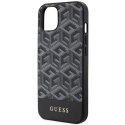 Etui Guess GCube Stripes MagSafe na iPhone 14 Plus - czarne Guess