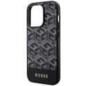Etui Guess GCube Stripes MagSafe na iPhone 14 Pro - czarne Guess