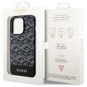 Etui Guess GCube Stripes MagSafe na iPhone 14 Pro - czarne Guess