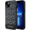 Etui Guess GCube Stripes MagSafe na iPhone 14 - czarne Guess