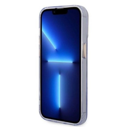 Etui Guess Gold Outline Translucent MagSafe na iPhone 14 Pro - purpurowe Guess
