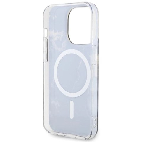 Etui Guess Golden Marble MagSafe na iPhone 14 Pro - czarne Guess