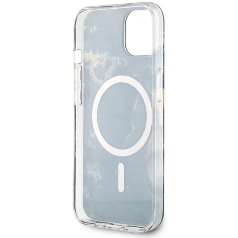 Etui Guess Golden Marble MagSafe na iPhone 14 - czarne Guess