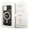 Etui Guess Golden Marble MagSafe na iPhone 14 - czarne Guess