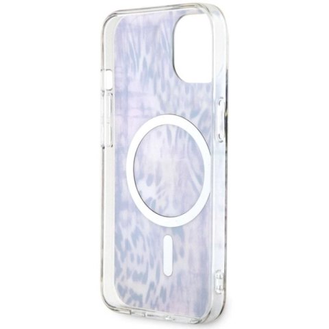 Etui Guess Leopard MagSafe na iPhone 14 - różowe Guess