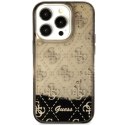 Etui Guess Liquid Glitter 4G Transculent na iPhone 14 Pro - czarne Guess