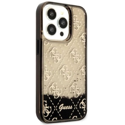 Etui Guess Liquid Glitter 4G Transculent na iPhone 14 Pro - czarne Guess