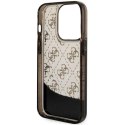 Etui Guess Liquid Glitter 4G Transculent na iPhone 14 Pro - czarne Guess