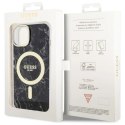 Etui Guess Marble MagSafe na iPhone 14 - czarne Guess