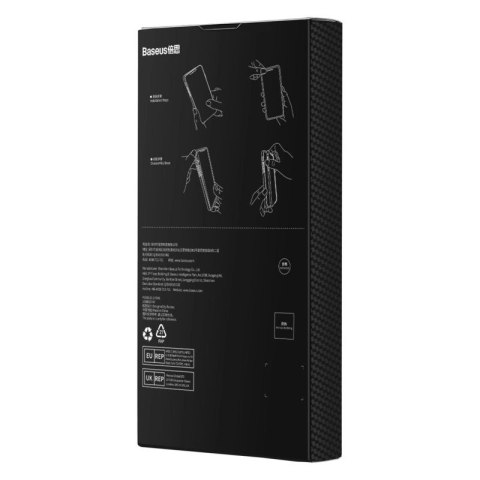Pancerne etui iPhone 14 Pro kompatybilne z MagSafe szkło hartowane Baseus Synthetic Fiber - czarne Baseus