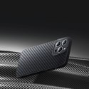 Pancerne etui iPhone 14 Pro kompatybilne z MagSafe szkło hartowane Baseus Synthetic Fiber - czarne Baseus