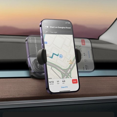 Uchwyt samochodowy elektryczny z panelem słonecznym do Tesla Model 3 / Y Baseus T-Space - czarny Baseus