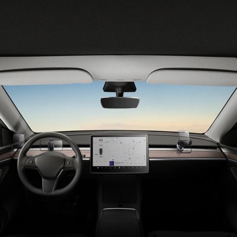 Uchwyt samochodowy elektryczny z panelem słonecznym do Tesla Model 3 / Y Baseus T-Space - czarny Baseus