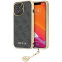 Etui Guess 4G Charms Collection na iPhone 14 Pro - szare Guess