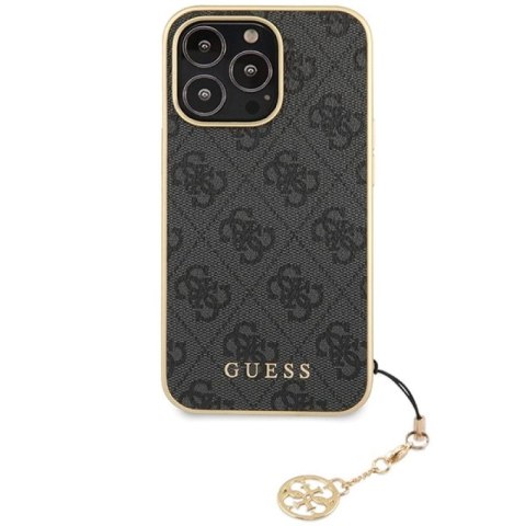 Etui Guess 4G Charms Collection na iPhone 14 Pro - szare Guess