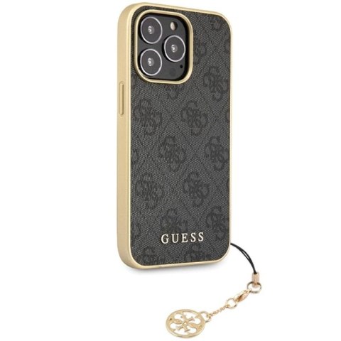 Etui Guess 4G Charms Collection na iPhone 14 Pro - szare Guess