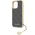 Etui Guess 4G Charms Collection na iPhone 14 Pro - szare Guess