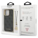 Etui Guess 4G Charms Collection na iPhone 14 Pro - szare Guess