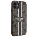 Etui Guess 4G Printed Stripes MagSafe na iPhone 11 / Xr - brązowe Guess