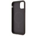 Etui Guess 4G Printed Stripes MagSafe na iPhone 11 / Xr - brązowe Guess