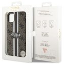 Etui Guess 4G Printed Stripes MagSafe na iPhone 11 / Xr - brązowe Guess