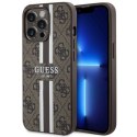 Etui Guess 4G Printed Stripes MagSafe na iPhone 13 Pro Max - brązowe Guess