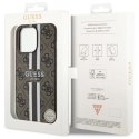 Etui Guess 4G Printed Stripes MagSafe na iPhone 13 Pro Max - brązowe Guess