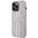 Etui Guess 4G Printed Stripes MagSafe na iPhone 13 Pro Max - różowe Guess