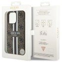 Etui Guess 4G Printed Stripes MagSafe na iPhone 13 Pro / iPhone 13 - brązowe Guess